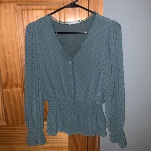 Green/Teal Blouse size:medium